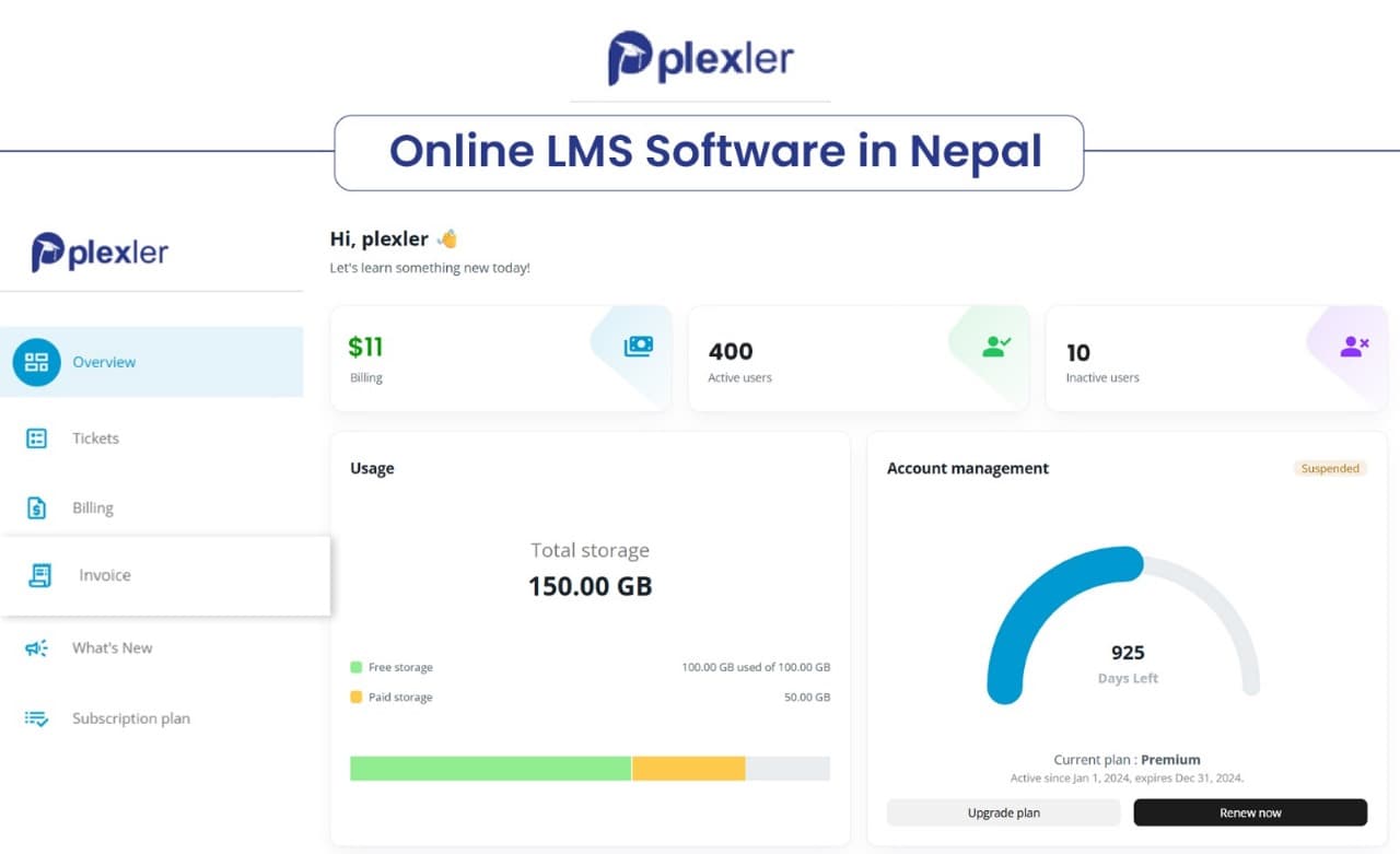 plexler support and billing image
